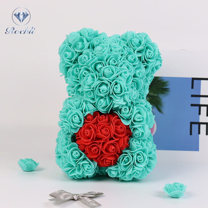 šExclusive Christmas 60% discountšPreserved flower rose bear gift