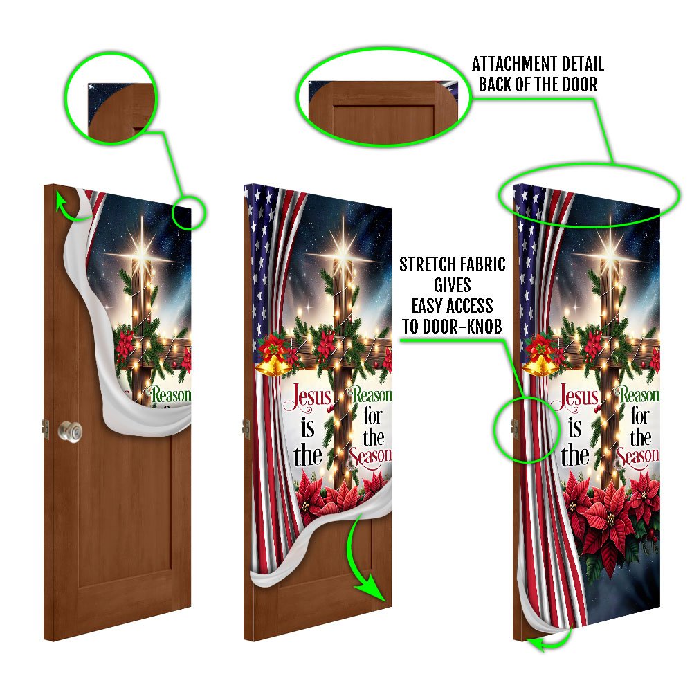 Jesus Christ Christmas Door Cover Jesus Is The Reason For The Season MLN2047D