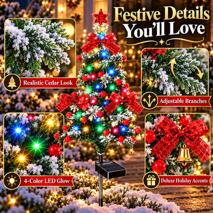 🔥HOT SALE 49% OFF🔥Solar Cedar Christmas Tree Lights | Festive Outdoor Holiday Decor