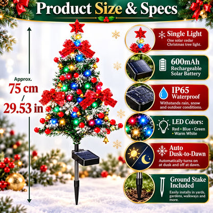 🔥HOT SALE 49% OFF🔥Solar Cedar Christmas Tree Lights | Festive Outdoor Holiday Decor