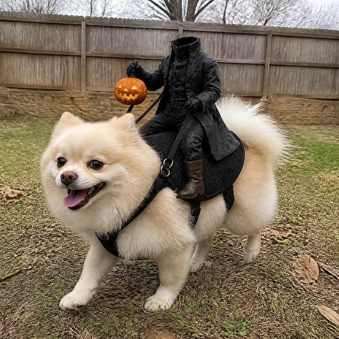 Puptailor Headless Horseman Pet Halloween Costume for Cat & Dog