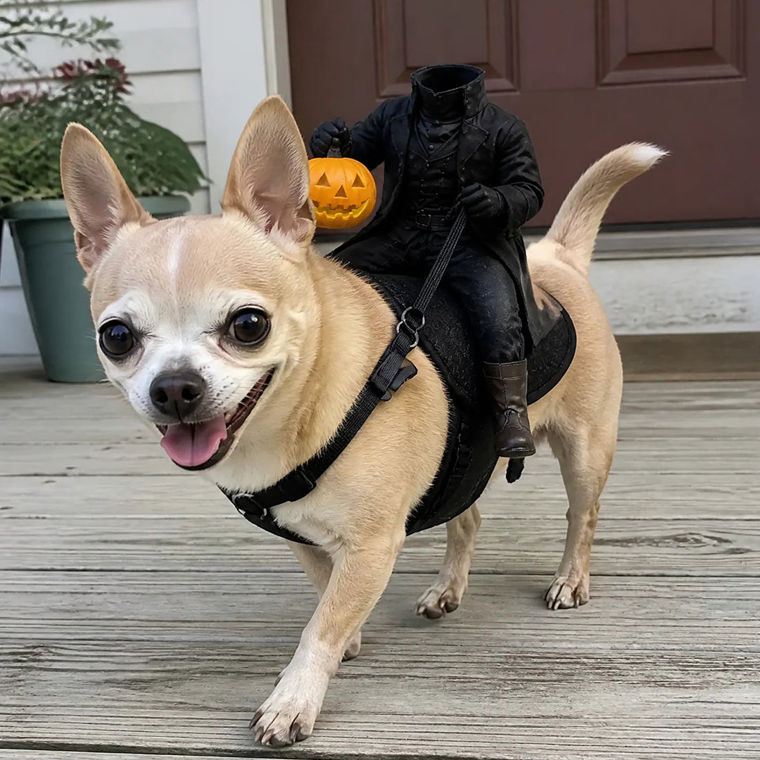 Puptailor Headless Horseman Pet Halloween Costume for Cat & Dog