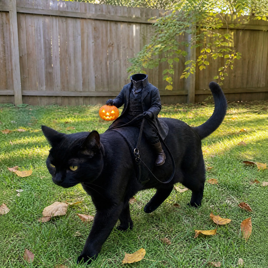Puptailor Headless Horseman Pet Halloween Costume for Cat & Dog