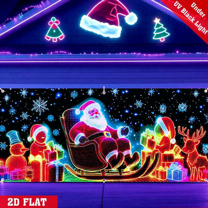 🔥Hot Sale 49% off🌟UV Activated Christmas Garage Door Cover Banner