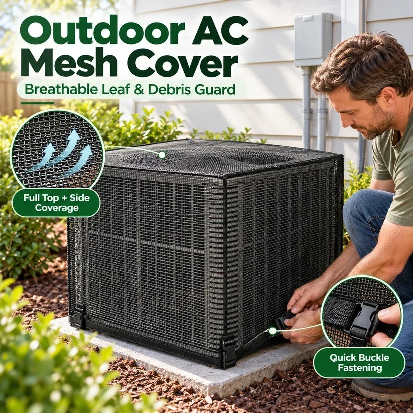 ❄️ Outdoor AC Mesh Cover – Keep Leaves & Debris Out This Fall
