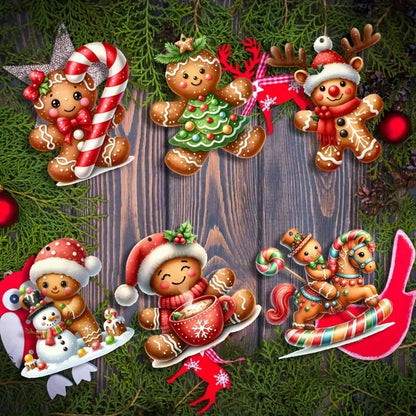🔥2024 new🔥Cute gingerbread man Christmas tree pendant