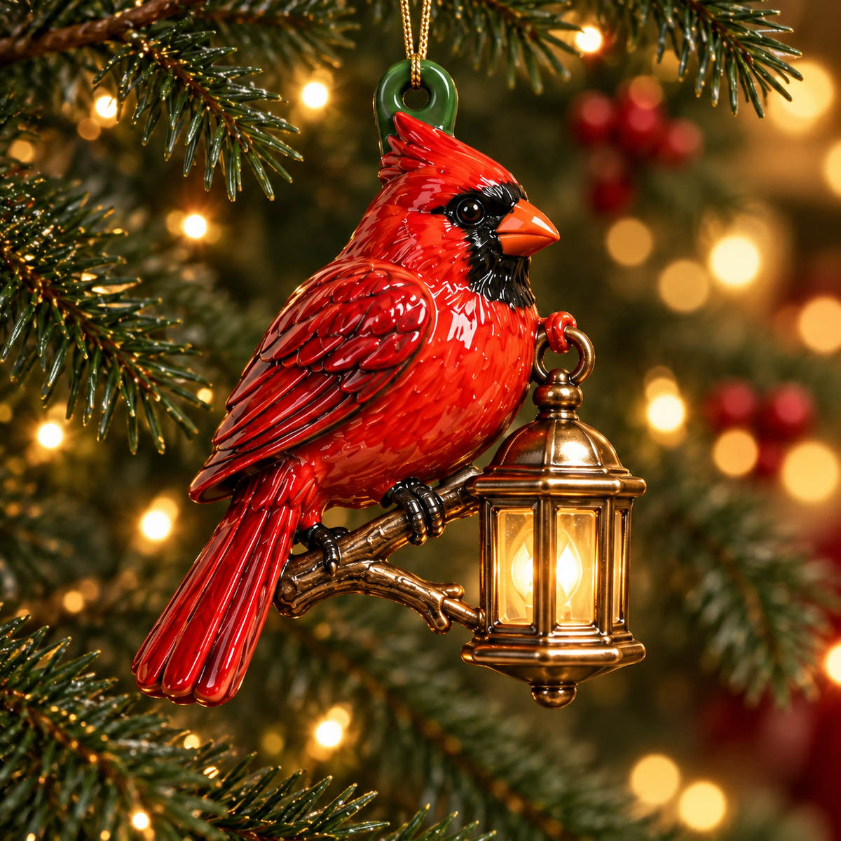 Cozy Christmas Cardinals Christmas tree ornaments