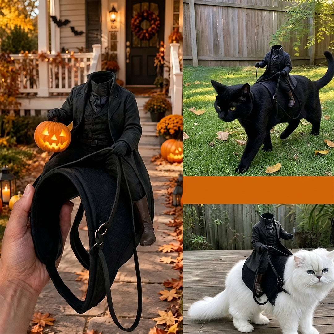 Puptailor Headless Horseman Pet Halloween Costume for Cat & Dog