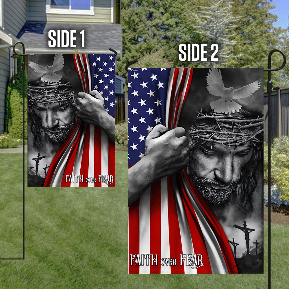 Jesus Flag Faith Over Fear God Jesus Flag TRL763F