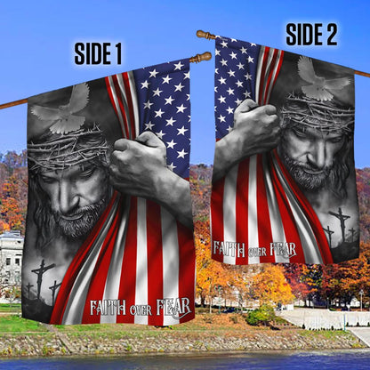 Jesus Flag Faith Over Fear God Jesus Flag TRL763F