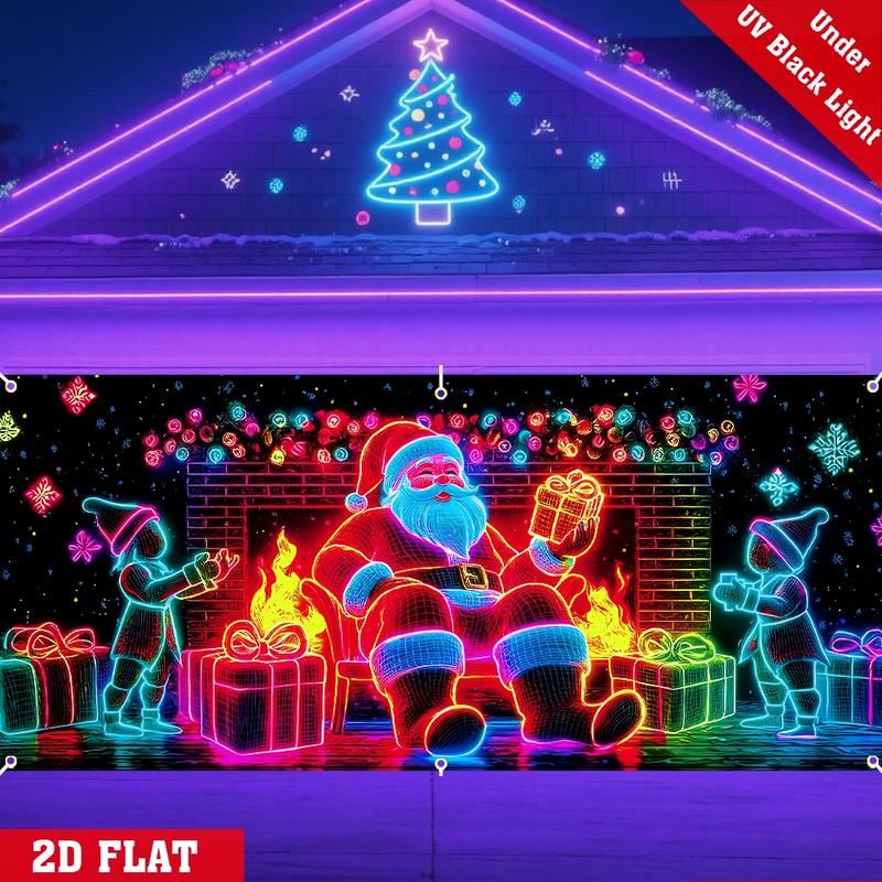 🔥Hot Sale 49% off🌟UV Activated Christmas Garage Door Cover Banner