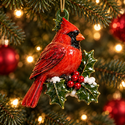 Cozy Christmas Cardinals Christmas tree ornaments
