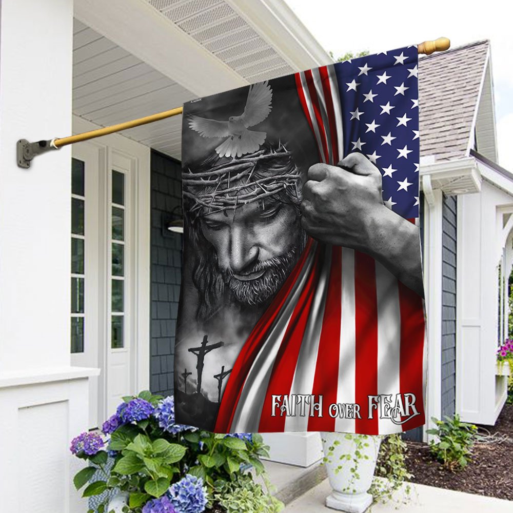Jesus Flag Faith Over Fear God Jesus Flag TRL763F