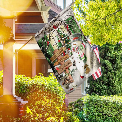 Let It Snow Christmas Flag