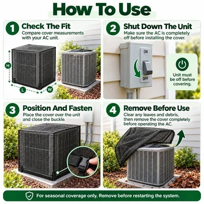 ❄️ Outdoor AC Mesh Cover – Keep Leaves & Debris Out This Fall