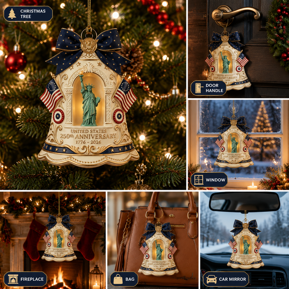 ✨250th Anniversary Limited Edition Bell Christmas Tree Ornament