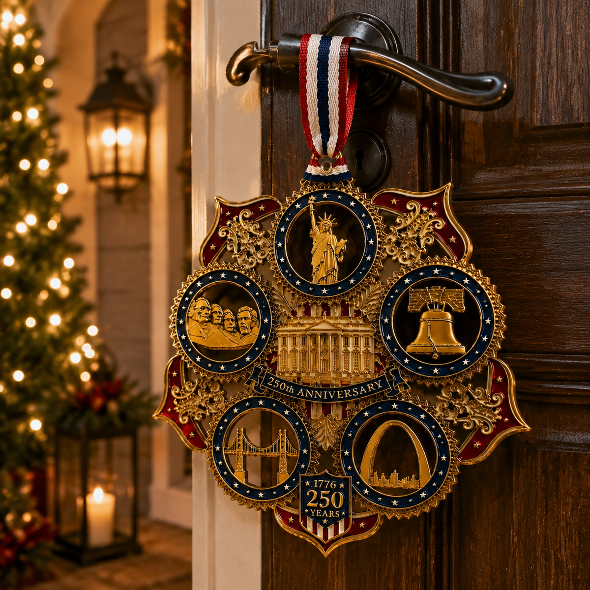 USA 250th Anniversary Christmas Tree Ornament – Patriotic Commemorative Keepsake 1776–2026