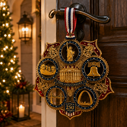 USA 250th Anniversary Christmas Tree Ornament – Patriotic Commemorative Keepsake 1776–2026