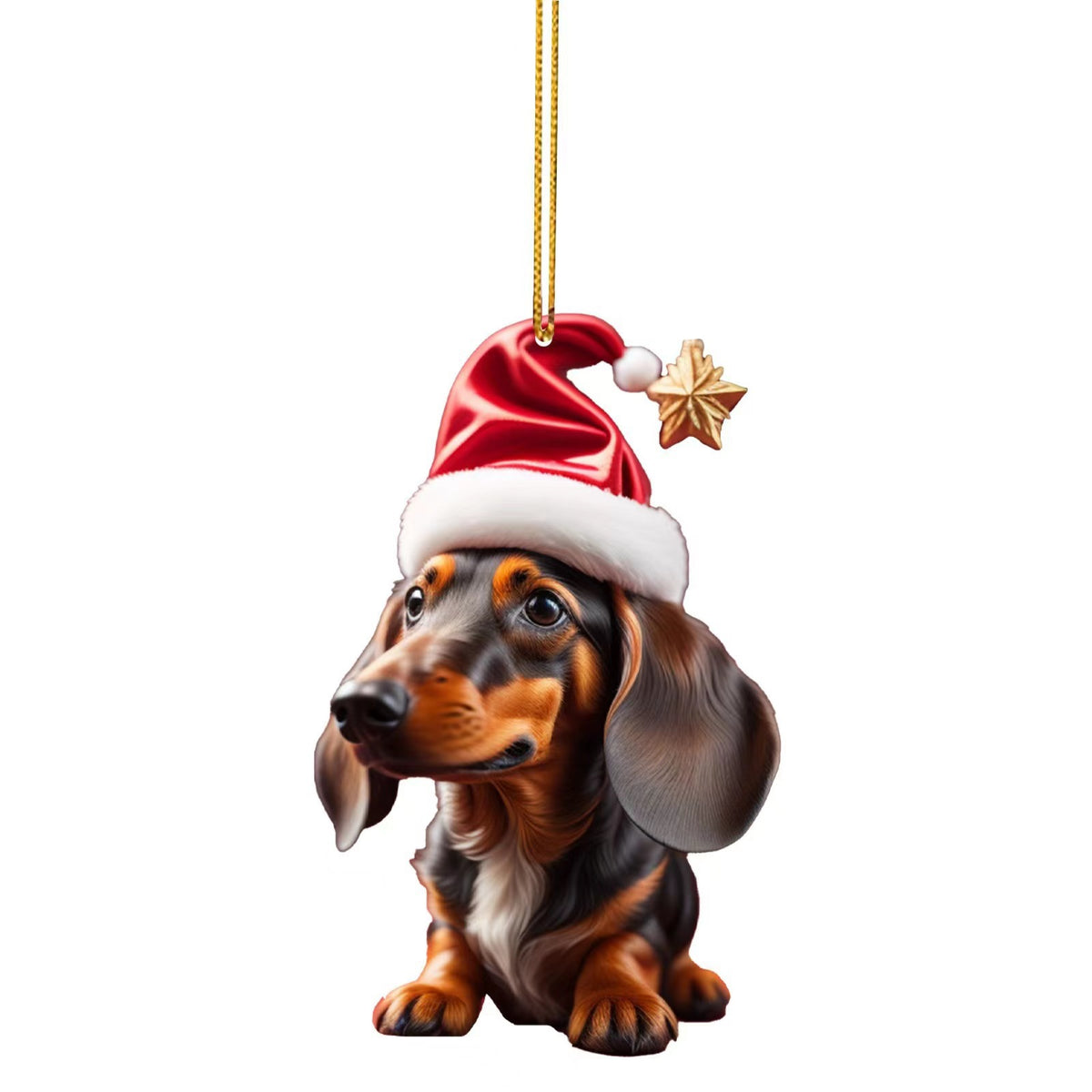 Christmas Cartoon Dog Christmas Tree Ornament