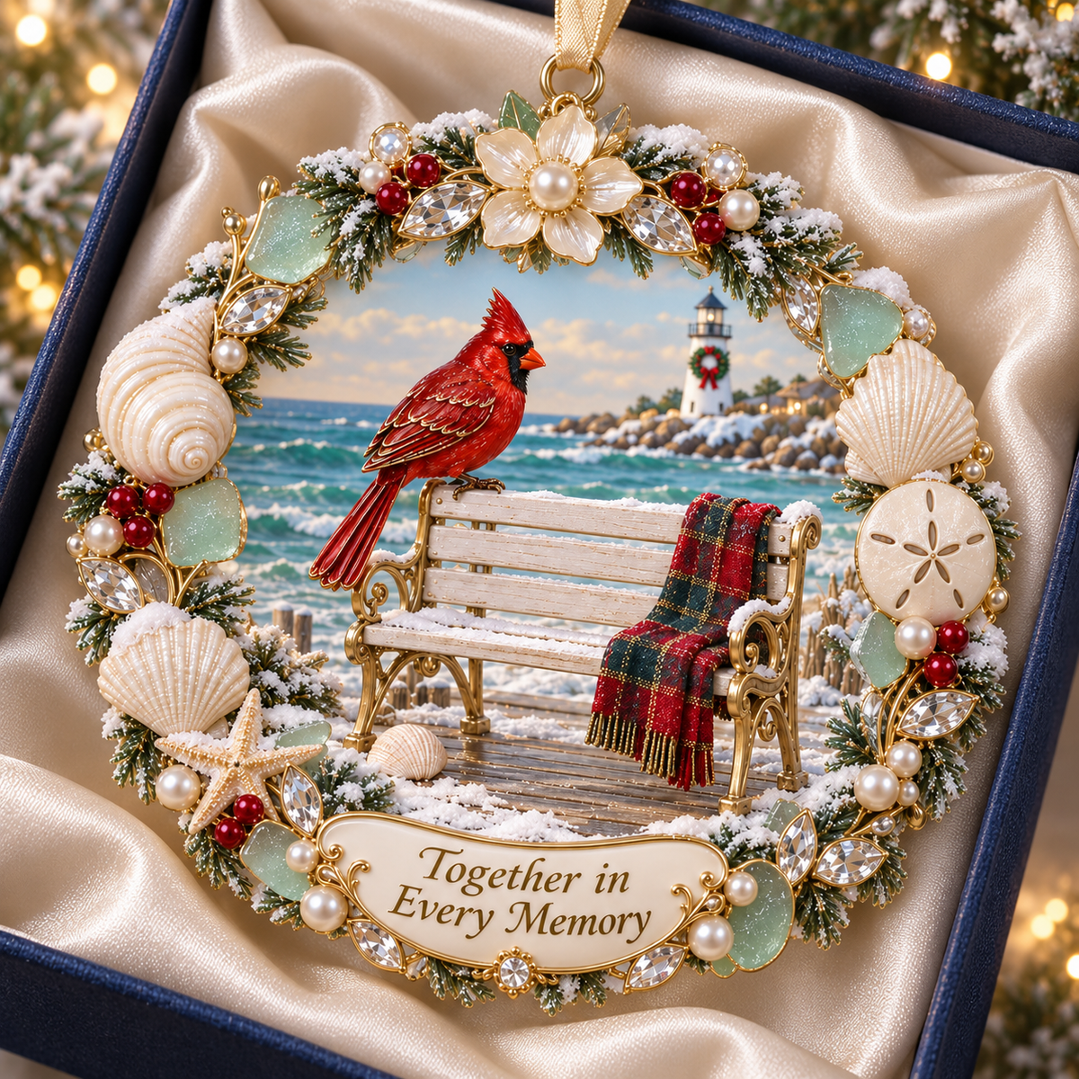 Coastal Cardinal Christmas Keepsakes