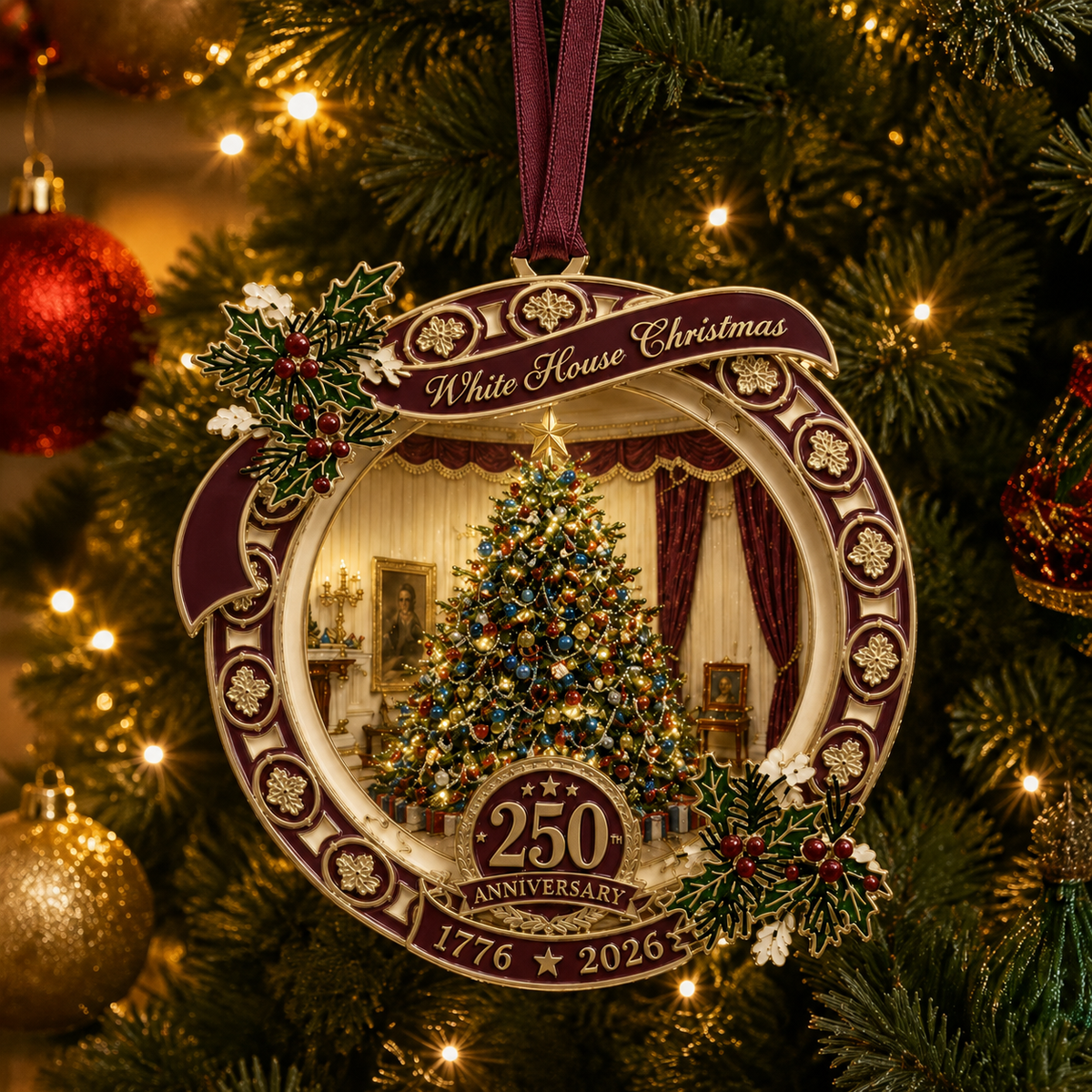 250th Anniversary White House Christmas Tree Ornament – Limited Edition Collectible