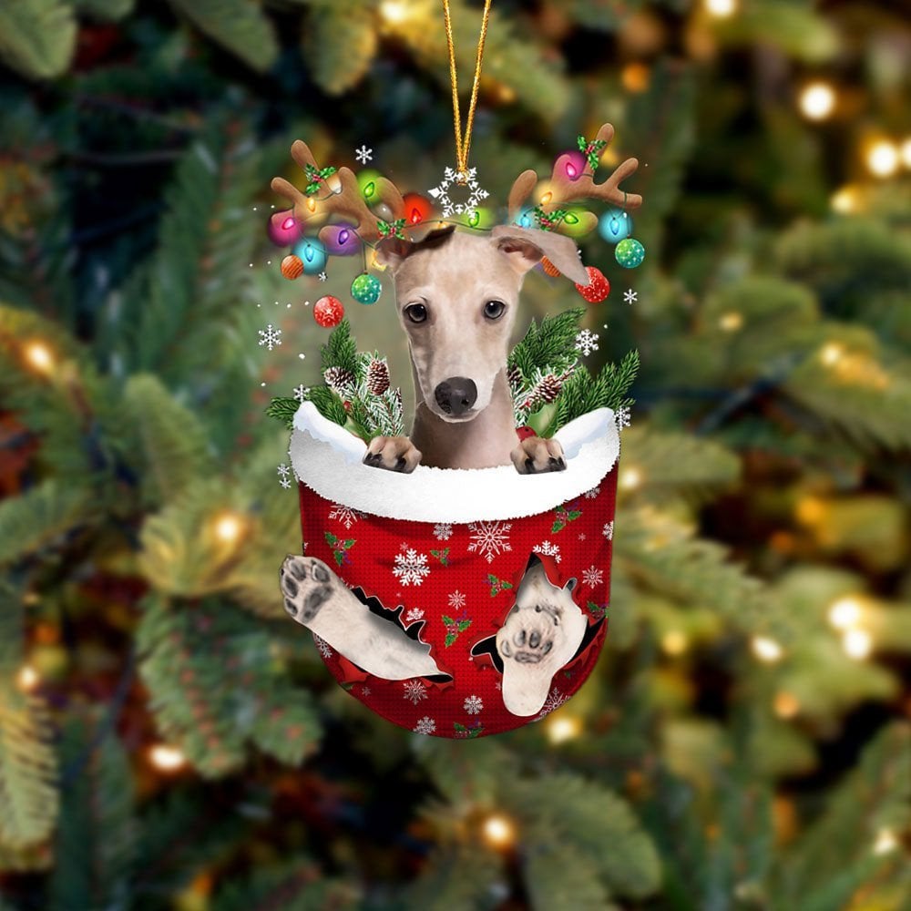 Italian Greyhound In Snow Pocket Ornament