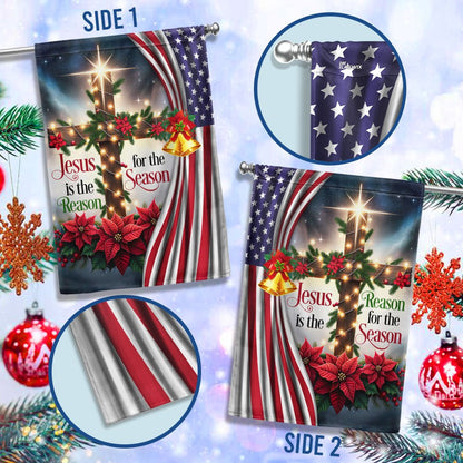Jesus Christ Christmas Flag Jesus Is The Reason For The Season MLN2047F