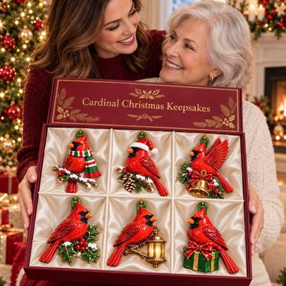 Cozy Christmas Cardinals Christmas tree ornaments