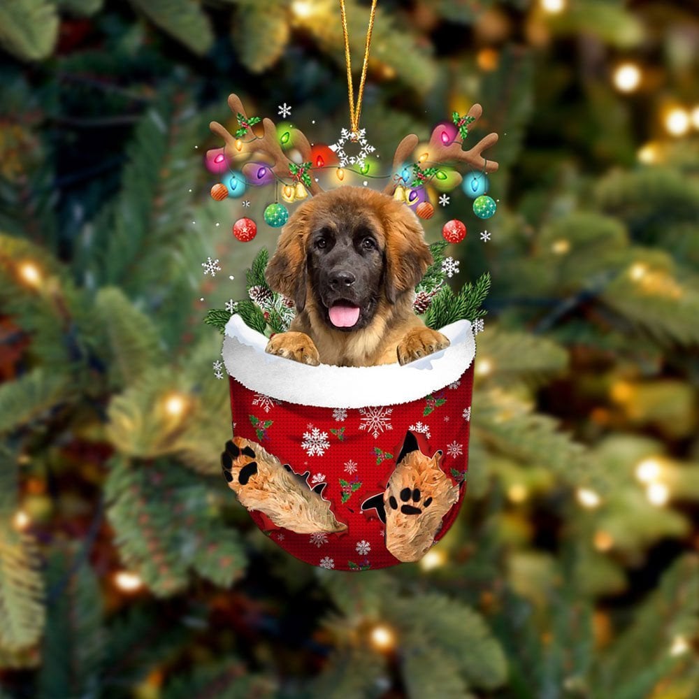 Leonberger In Snow Pocket Ornament