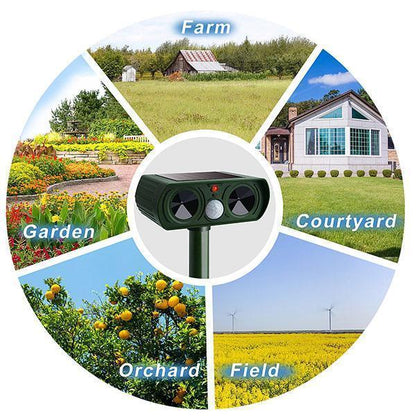 ⏳Time-limited Special⏰Outdoor Solar Powered Ultrasonic Animal Repeller🔊